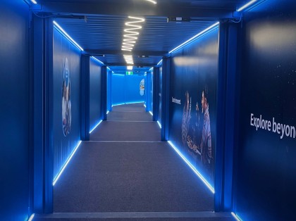Fluid Journal Skyline brand wayfinding signage